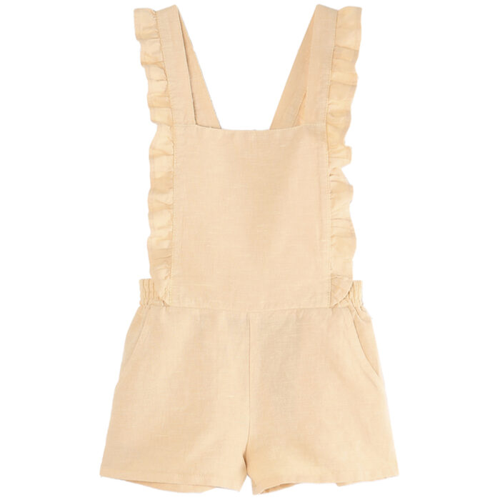 Vanilla Ruffle Dungaree