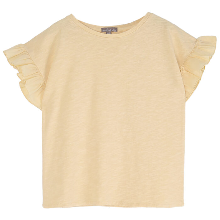 Old Girl Ruffled Tshirt - Vanilla
