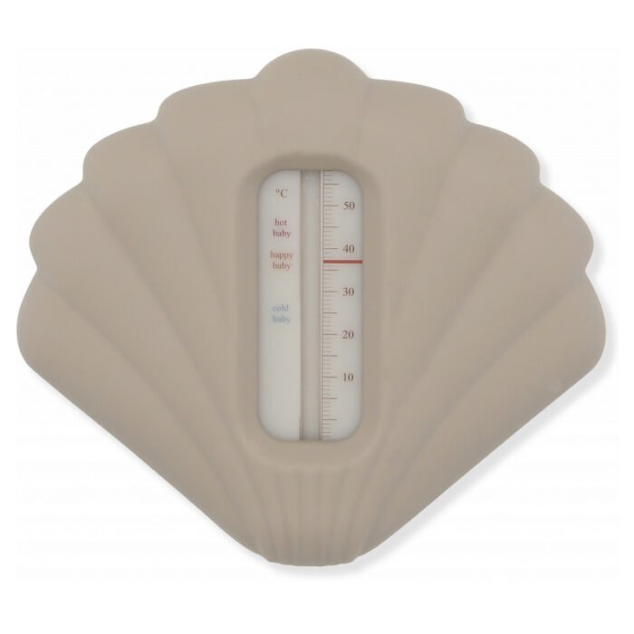 Clam Silicone Bath Thermometer - Warm Grey